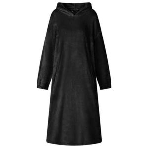 vidaXL Hanorac pătură Negru s Flanelă imagine