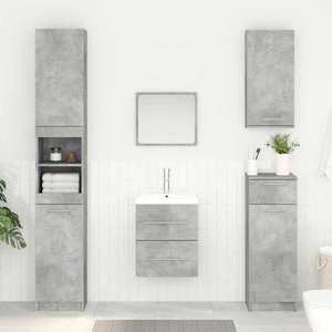 vidaXL Dulap de chiuvetă Gri din beton 38, 5 x 41 x 48 cm Lemn compozit imagine