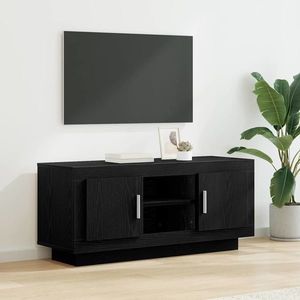 vidaXL Cabinet TV Stejar Negru 102 x 35 x 45 cm Lemn compozit imagine