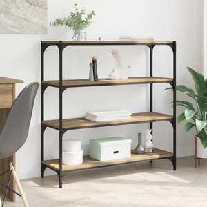 vidaXL Dulap pentru cărți Stejar Artizanal 100 x 33 x 100 cm imagine