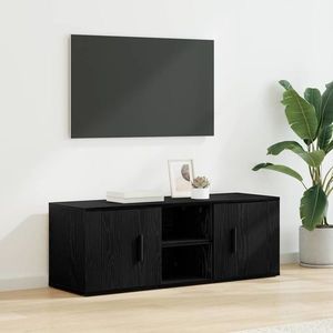vidaXL Cabinet TV Stejar Negru 100 x 31, 5 x 35 cm Lemn compozit imagine