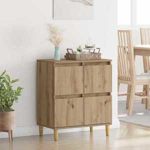 vidaXL Bufet Stejar Artizanal 60 x 35 x 70 cm Lemn compozit imagine