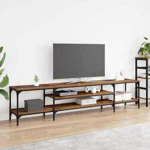 vidaXL Cabinet TV Lemn Vechi 201 x 35 x 45 cm Lemn Ingineresc și Fier imagine