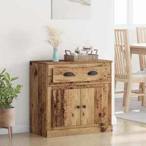 vidaXL Bufet cu sertar Lemn Vechi 70 x 35, 5 x 67, 5 cm Lemn compozit imagine