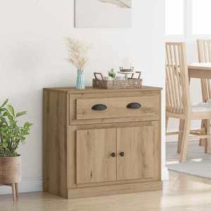 vidaXL Bufet Stejar Artizanal 70 x 35, 5 x 67, 5 cm Lemn compozit imagine