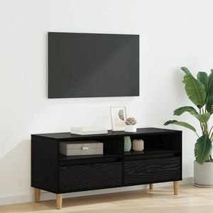 vidaXL Cabinet TV Stejar Negru 100 x 34, 5 x 44, 5 cm Lemn compozit imagine
