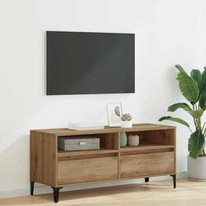 vidaXL Cabinet TV cu sertar Stejar Artizanal 100 x 34, 5 x 44, 5 cm imagine