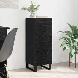 vidaXL Bufet Stejar Negru 34, 5 x 34 x 90 cm Lemn Ingineresc și Fier imagine