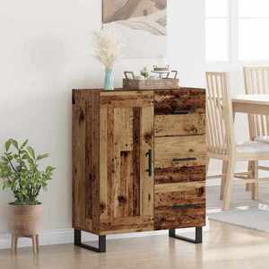 vidaXL Bufet Lemn Vechi 69, 5 x 34 x 90 cm Lemn Ingineresc și Fier imagine