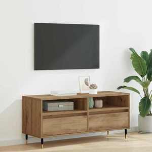 vidaXL Cabinet TV cu sertar Stejar Artizanal 100 x 34, 5 x 44, 5 cm imagine
