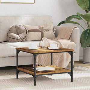 vidaXL Masă de cafea Lemn Vechi 55 x 55 x 40 cm Lemn compozit imagine