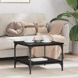 vidaXL Masă de cafea Stejar Negru 55 x 55 x 40 cm Lemn compozit imagine