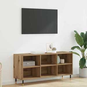vidaXL Cabinet TV Stejar Artizanal 103, 5 x 30 x 50 cm Lemn compozit imagine