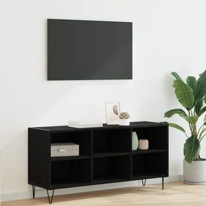 vidaXL Cabinet TV Stejar Negru 103, 5 x 30 x 50 cm Lemn compozit imagine