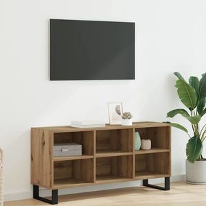 vidaXL Cabinet TV Stejar Artizanal 103, 5 x 30 x 50 cm Lemn compozit imagine