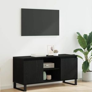 vidaXL Cabinet TV Stejar Negru 104 x 35 x 50 cm Lemn compozit imagine