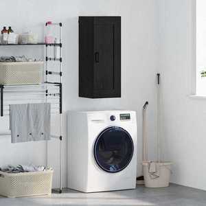 vidaXL Dulap montat pe perete Stejar Negru 34, 5 x 34 x 90 cm imagine