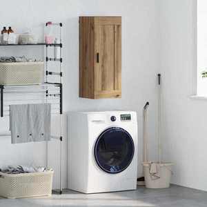 vidaXL Dulap montat pe perete Stejar Artizanal 34, 5 x 34 x 90 cm imagine