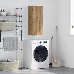vidaXL Dulap montat pe perete Stejar Artizanal 34, 5 x 34 x 90 cm imagine