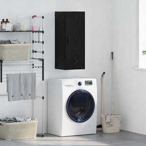 vidaXL Dulap montat pe perete Stejar Negru 34, 5 x 34 x 90 cm imagine