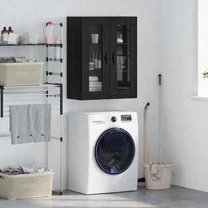 vidaXL Dulap montat pe perete Stejar Negru 69, 5 x 34 x 90 cm imagine