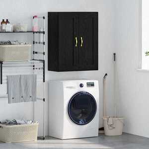 vidaXL Dulap montat pe perete Stejar Negru 69, 5 x 34 x 90 cm imagine