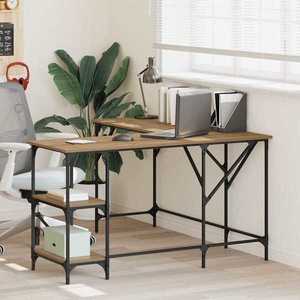 vidaXL Birou Stejar Artizanal 139 x 139 x 75 cm Lemn compozit imagine