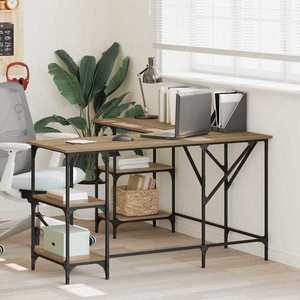 vidaXL Birou Stejar Artizanal 139 x 139 x 75 cm Lemn compozit imagine