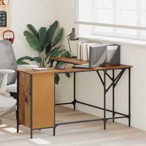 vidaXL Birou Lemn Vechi 141 x 141 x 75 cm Lemn compozit imagine