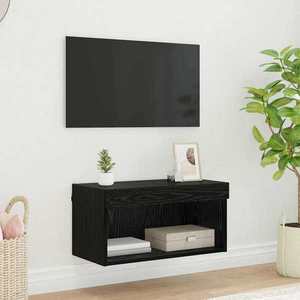 vidaXL Cabinet TV Pe perete Stejar Negru 60 x 30 x 30 cm Lemn compozit imagine