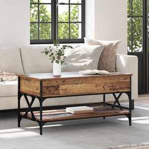 vidaXL Masă de cafea Lemn Vechi 100 x 50 x 50 cm Lemn compozit imagine