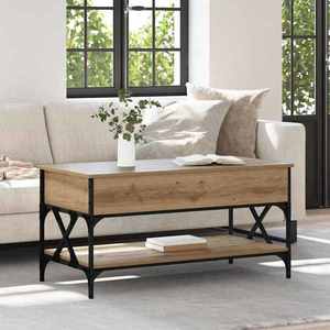 vidaXL Masă de cafea Stejar Artizanal 100 x 50 x 50 cm Lemn compozit imagine