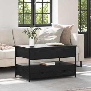 vidaXL Masă de cafea Stejar Negru 85 x 50 x 50 cm Lemn compozit imagine