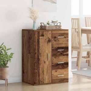 vidaXL Bufet cu sertar Lemn Vechi 59 x 39 x 80 cm Lemn compozit imagine