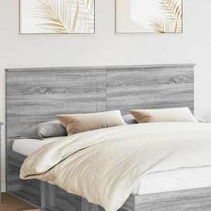 vidaXL Tăblie cap cu headboard Gri Sonoma 200 cm Lemn compozit imagine