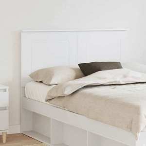 vidaXL Tăblie cap cu headboard Alb 135 cm Lemn compozit imagine