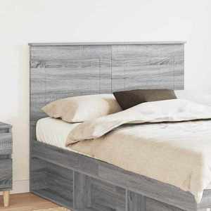 vidaXL Tăblie cap cu headboard Gri Sonoma 135 cm Lemn compozit imagine