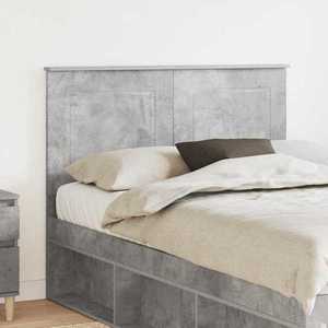 vidaXL Tăblie cap cu headboard Gri din beton 120 cm Lemn compozit imagine