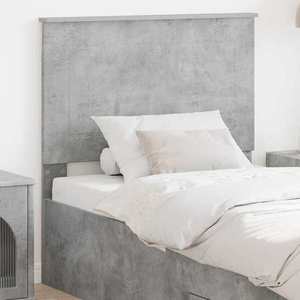vidaXL Tăblie cap cu headboard Gri din beton 80 cm Lemn compozit imagine