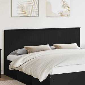 vidaXL Tăblie cap cu headboard Stejar Negru 200 cm Lemn compozit imagine
