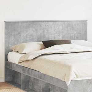 vidaXL Tăblie cap cu headboard Gri din beton 160 cm Lemn compozit imagine