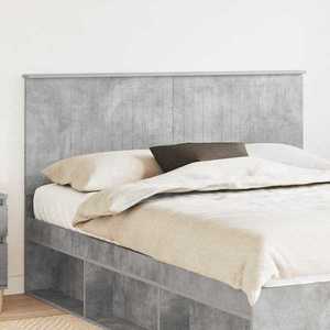 vidaXL Tăblie cap cu headboard Gri din beton 150 cm Lemn compozit imagine