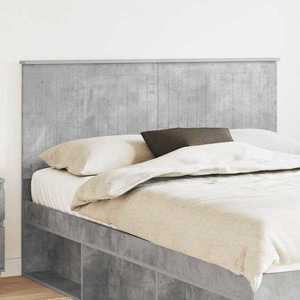 vidaXL Tăblie cap cu headboard Gri din beton 140 cm Lemn compozit imagine