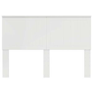 vidaXL Tăblie cap cu headboard Alb Lucios 140 cm Lemn compozit imagine