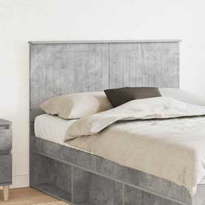 vidaXL Tăblie cap cu headboard Gri din beton 135 cm Lemn compozit imagine