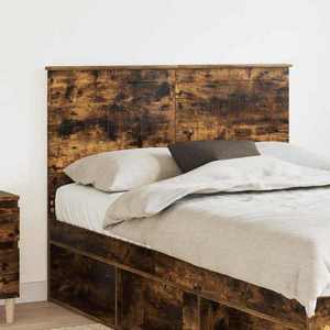 vidaXL Tăblie cap cu headboard Stejar fumuriu 135 cm Lemn compozit imagine