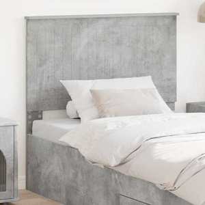 vidaXL Tăblie cap cu headboard Gri din beton 100 cm Lemn compozit imagine