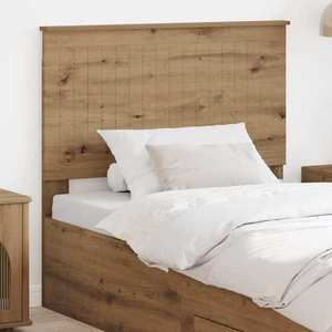 vidaXL Tăblie cap cu headboard Stejar Artizanal 100 cm Lemn compozit imagine