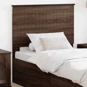 vidaXL Tăblie cap cu headboard Stejar închis 90 cm Lemn compozit imagine