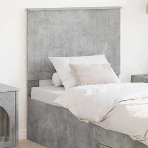 vidaXL Tăblie cap cu headboard Gri din beton 80 cm Lemn compozit imagine